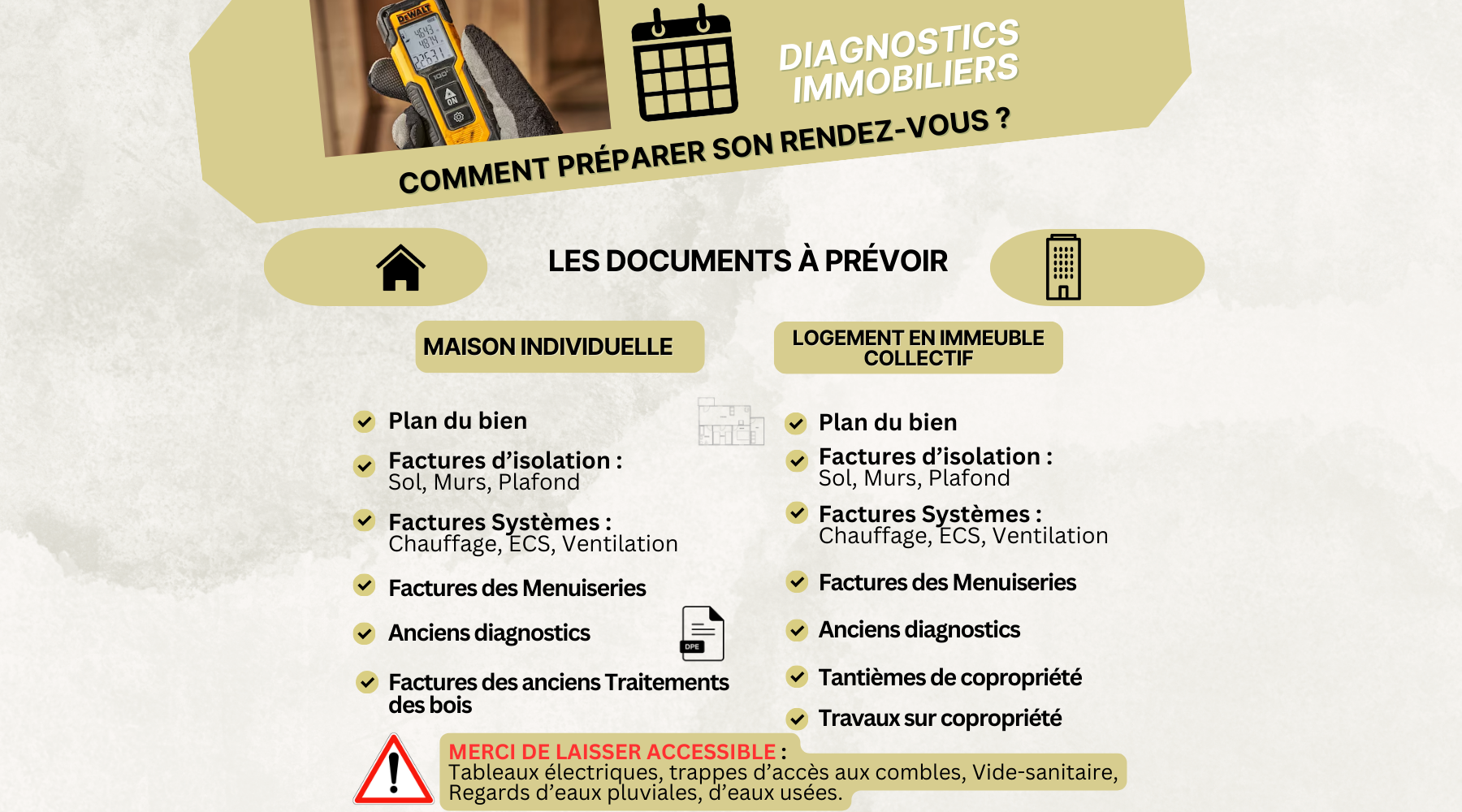 Comment bien préparer son Rendez-vous avec le diagnostiqueur immobilier ? 